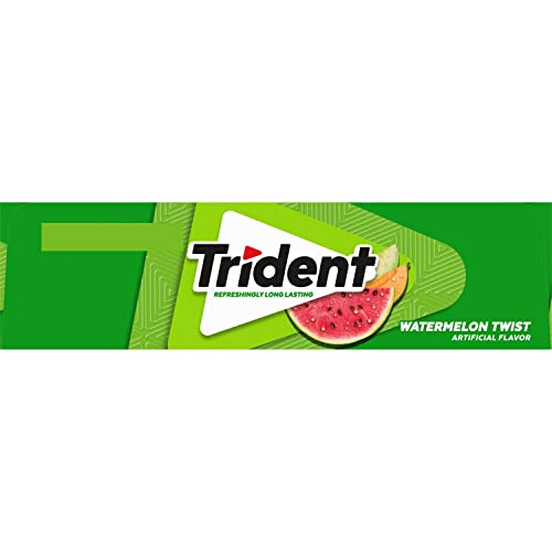 Trident Watermelon Twist Sugar Gum Watermelon Twist 14 Ct Pack Of 12