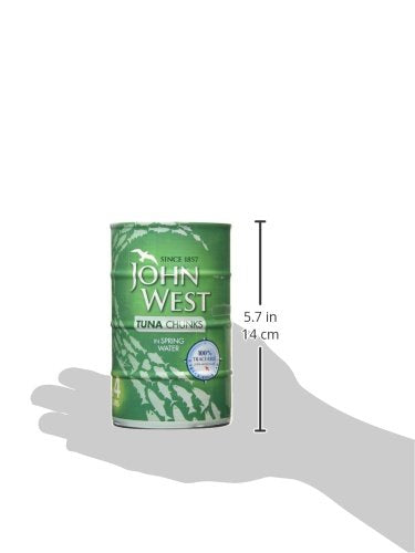 John West Tuna Chunks in Spring Water, 145g (Pack of 4)