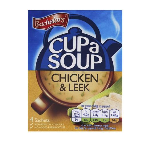 Batchelor's Cup A Soup 4 Sachets - Chicken & Leek - 2 Pack, 2 x 86 g