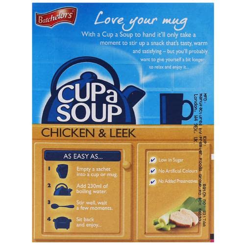 Batchelor's Cup A Soup 4 Sachets - Chicken & Leek - 2 Pack, 2 x 86 g