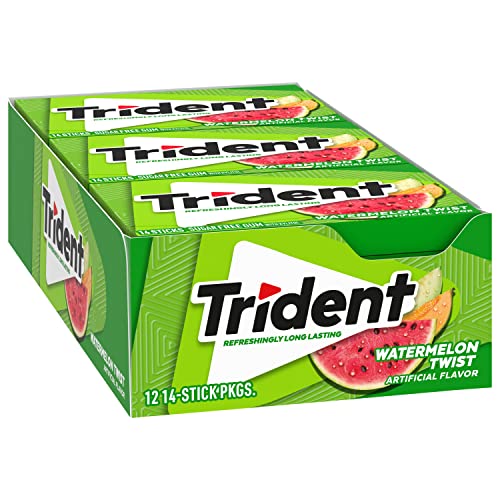 Trident Watermelon Twist Sugar Gum Watermelon Twist 14 Ct Pack Of 12