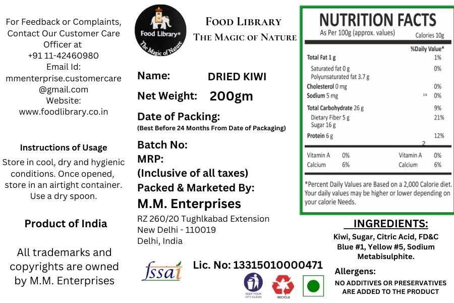 Food Library The Magic Of Nature (Kiwi 200gm)