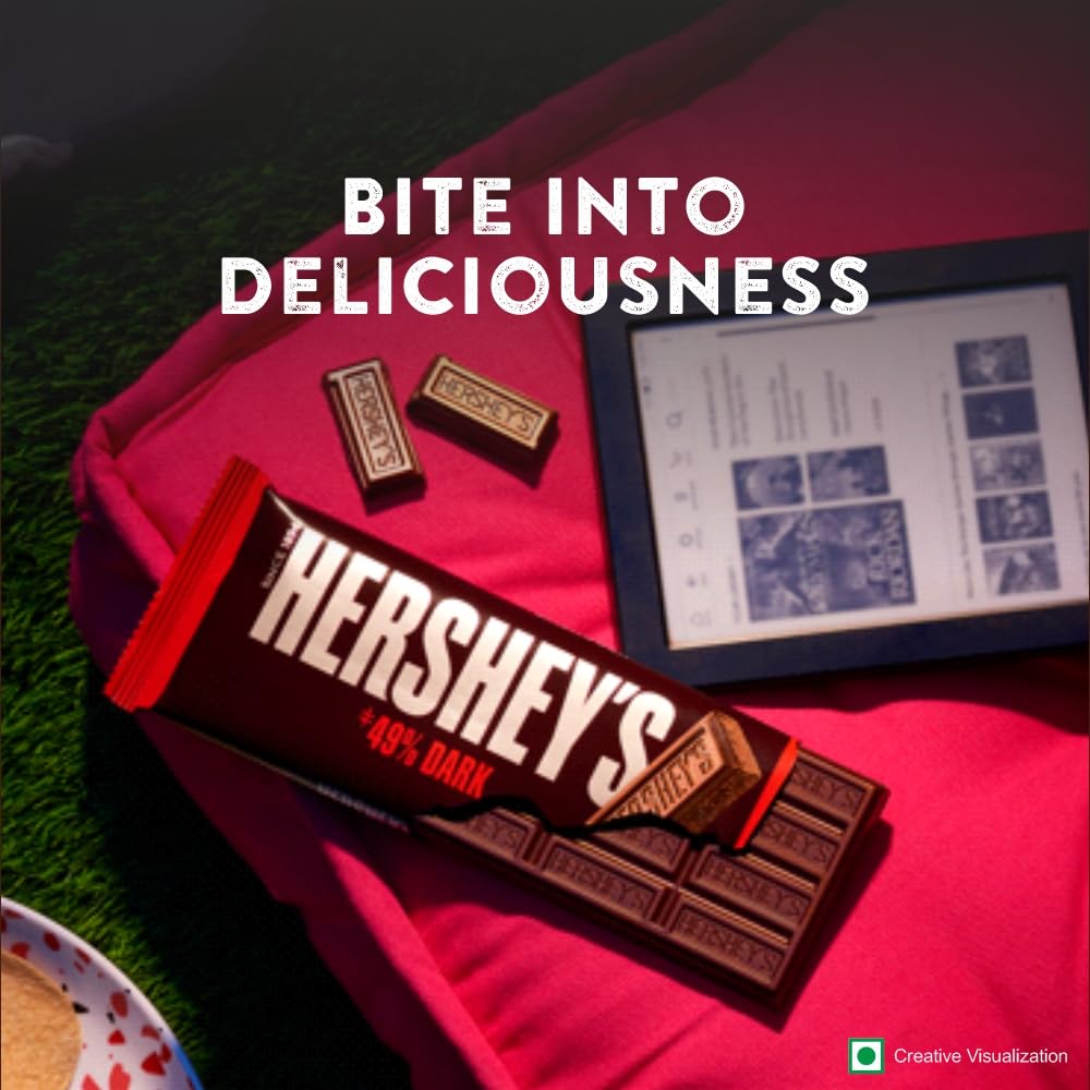 HERSHEY'S Dark Bar | Deliciously Dark Cocoa Rich Chocolate - 100 Gm