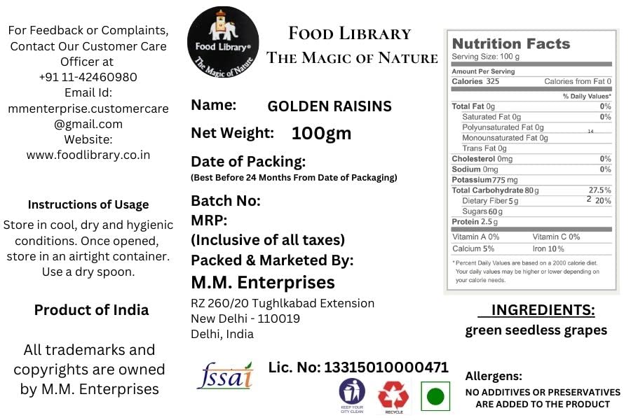 Combo of 5 Whole Grains Cereal (Imported), 375g + Food Library Raisins, 100g