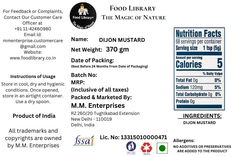 Food Library The magic Of Nature Saucy Sensations for Your Culinary Creations (Dijon Mustard)