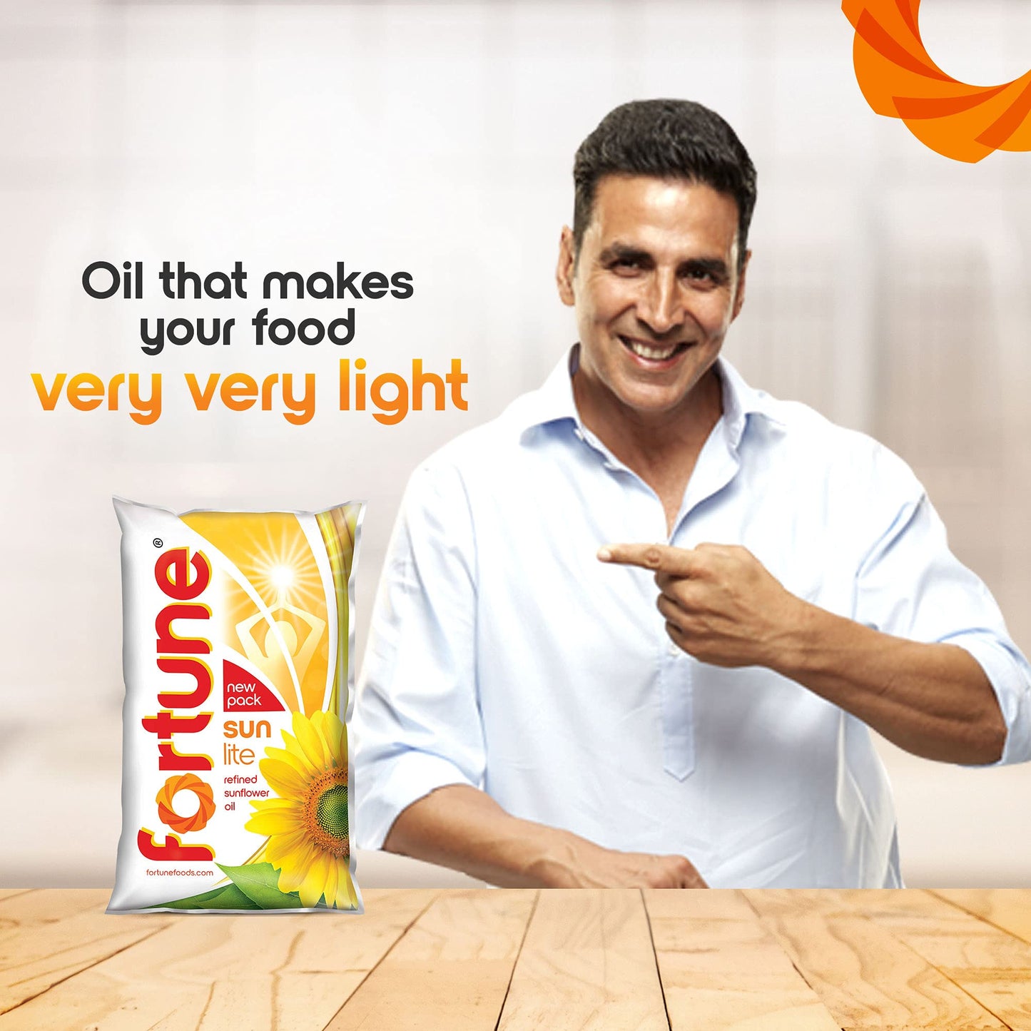 Fortune Sunlite Refined Sunflower Oil, 870 gm Pouch