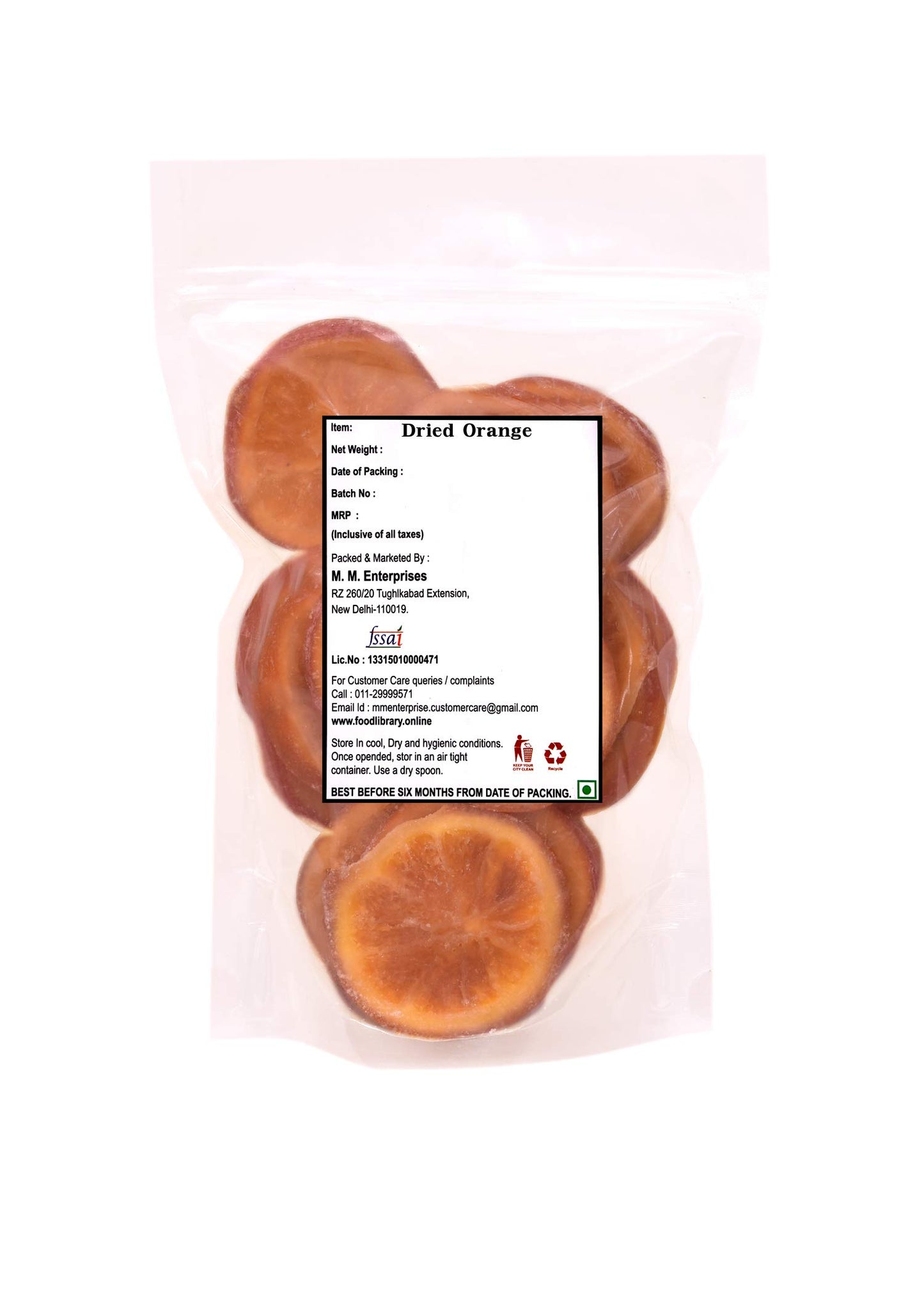 Food Library Dried Orange Slices (400g)