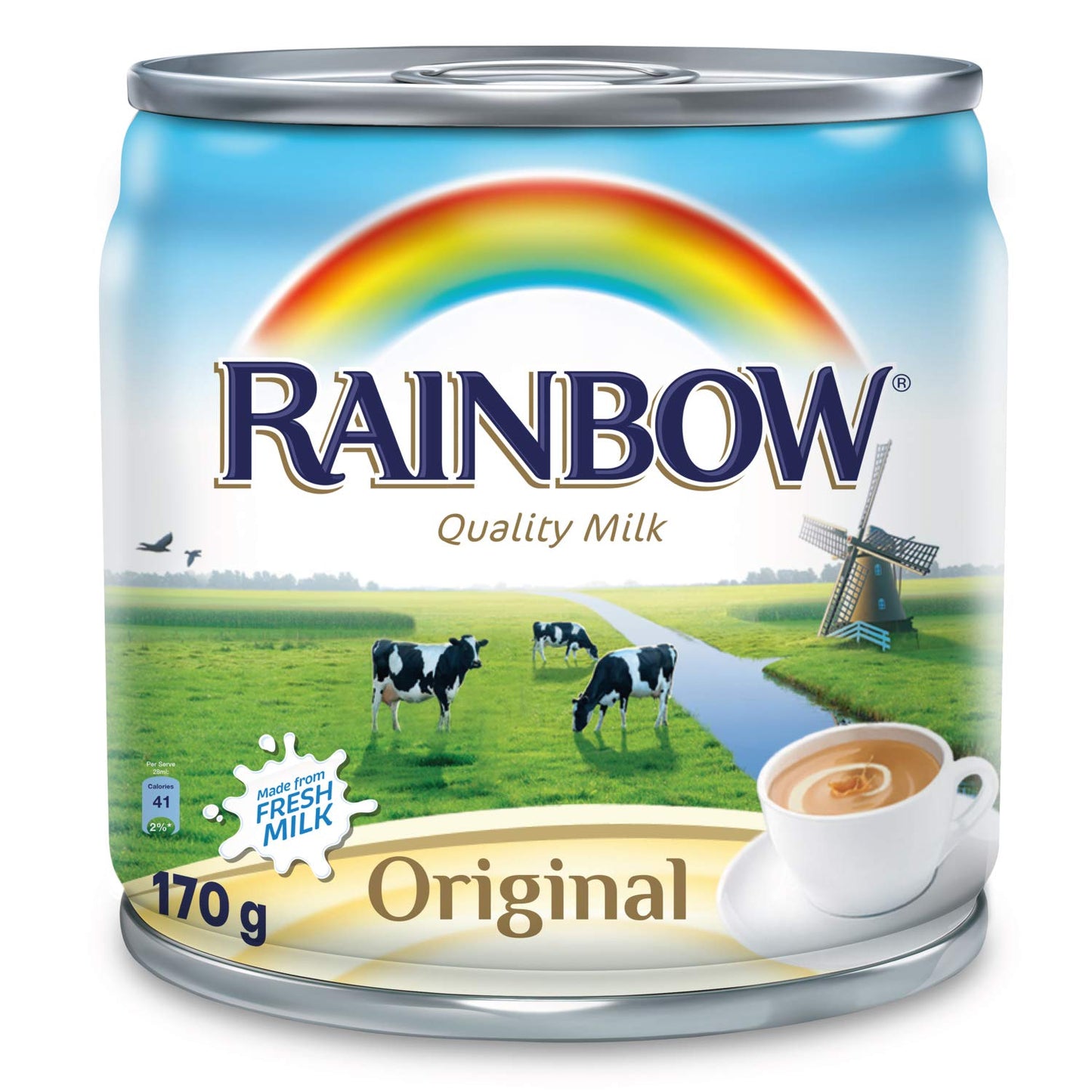 Rainbow Full Cream Sterilized, Evaporated Milk, 160 Millilitre - Cream