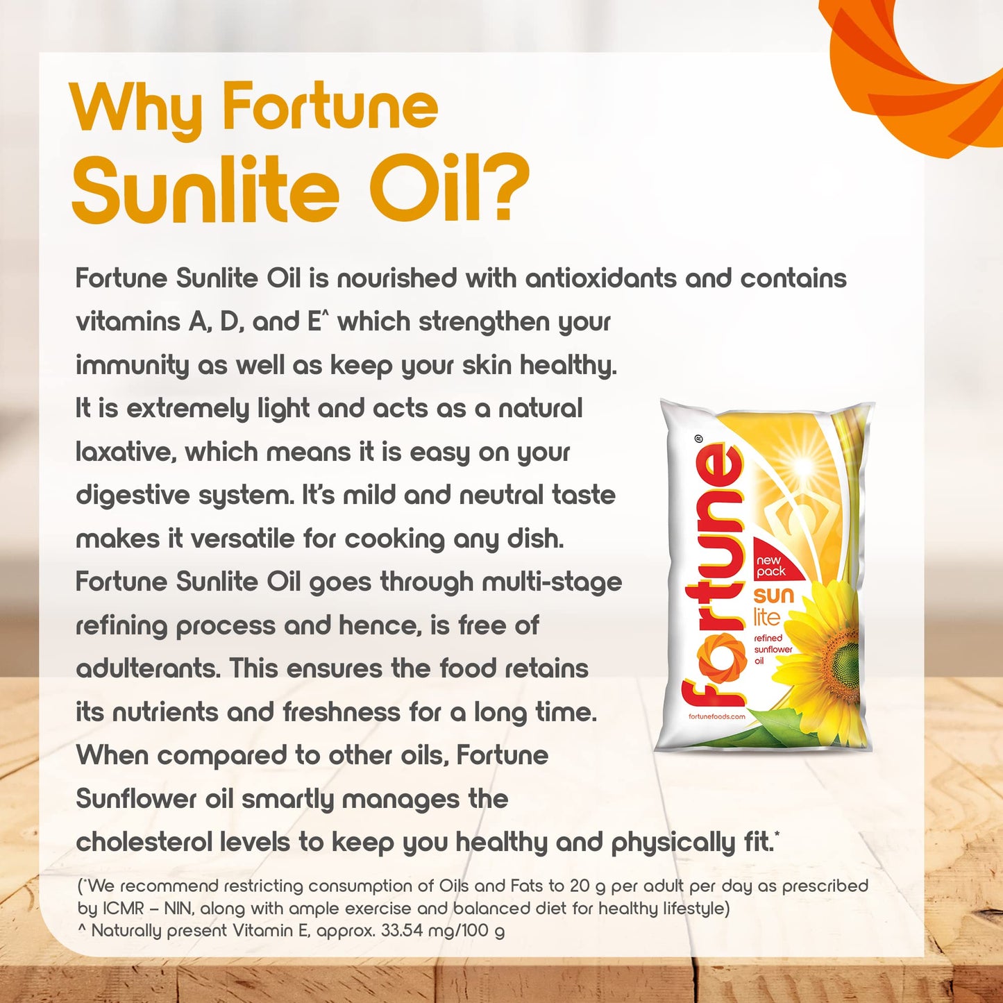 Fortune Sunlite Refined Sunflower Oil, 870 gm Pouch