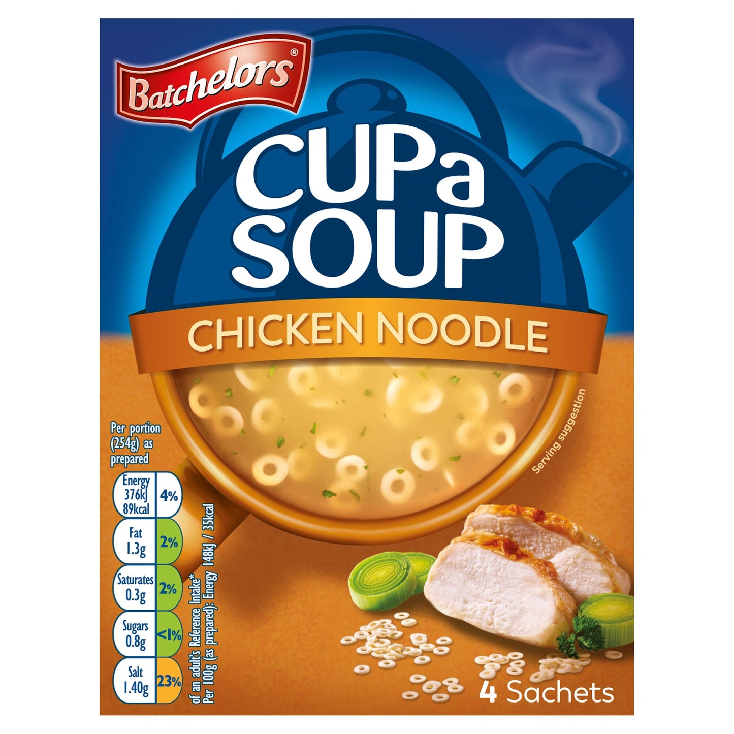 Batchelor's Cup A Soup 4 Sachets - Chicken Noodle, 94 g