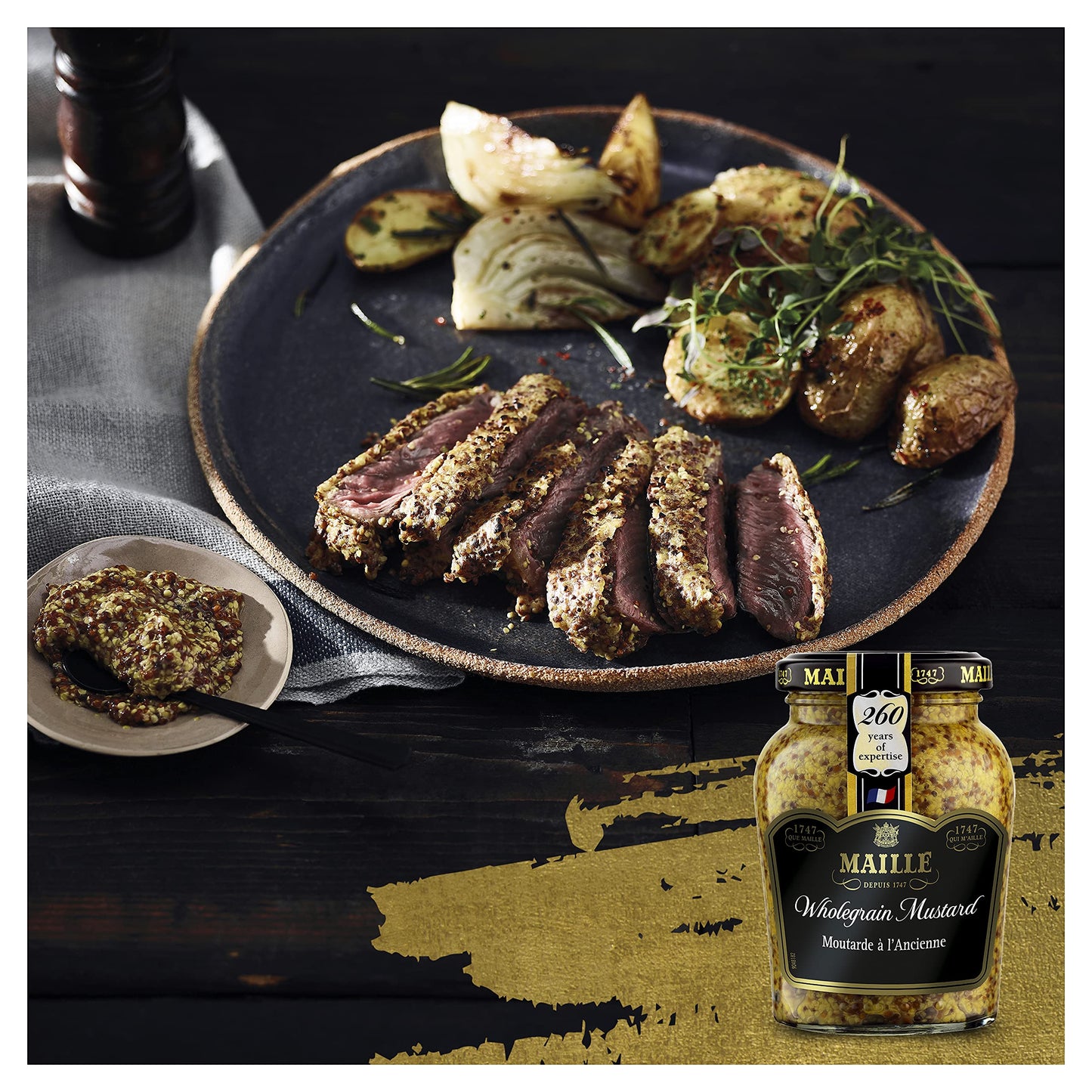 Maille Wholegrain Mustard, 7.41 oz ℮ 210 g