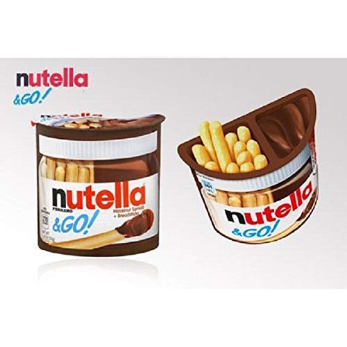 Nutella Ferrero & Go Hazelnut Spread & Malted Bread sticks, 48g (Pack of 2)