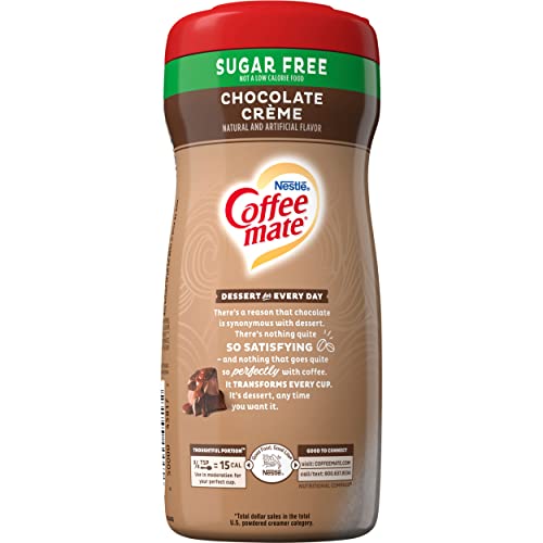 Nestle Sugar Free Chocolate Crème Coffee Mate Bottle, 289 g