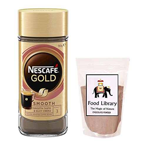 FOOD LIBRARY THE MAGIC OF NATURE Coffee (Gold Smooth Coffee) + Coffee Powder 100Gm, Bottle