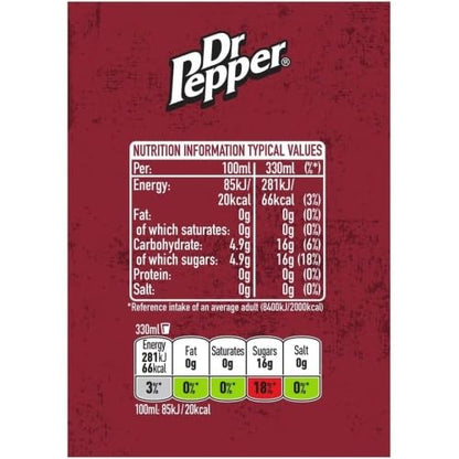 Dr Pepper Sparkling Fruit Flavour Soft Drink(Can)