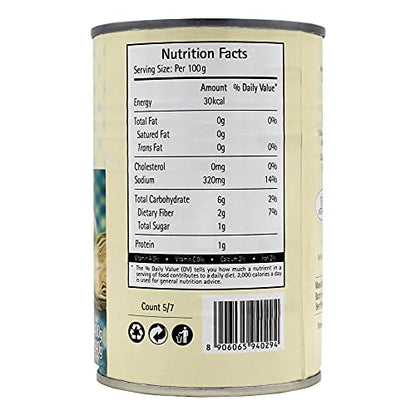 Freshos Hearts of Artichokes in Brine, 400 g, White & Teal, Medium