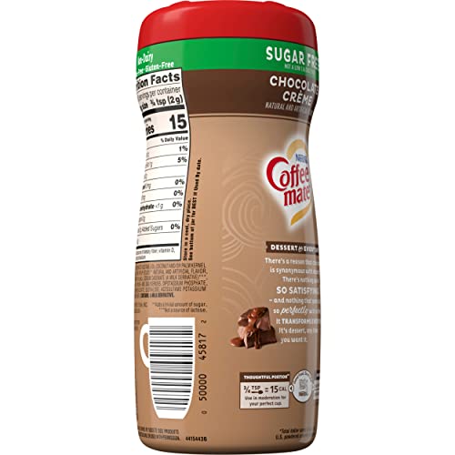 Nestle Sugar Free Chocolate Crème Coffee Mate Bottle, 289 g