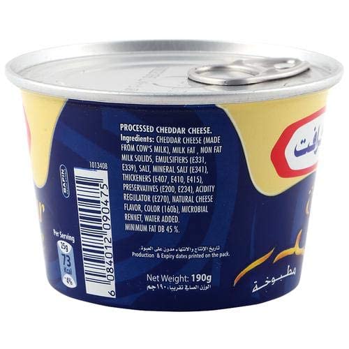 Kraft Cheddar Cheese, 4 x 190 g