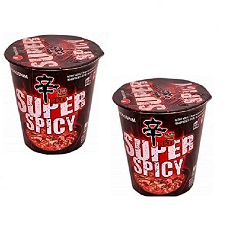 Nongshim Red Super Spicy Korean Cup Noodles 68 grams( Pack of 2 )