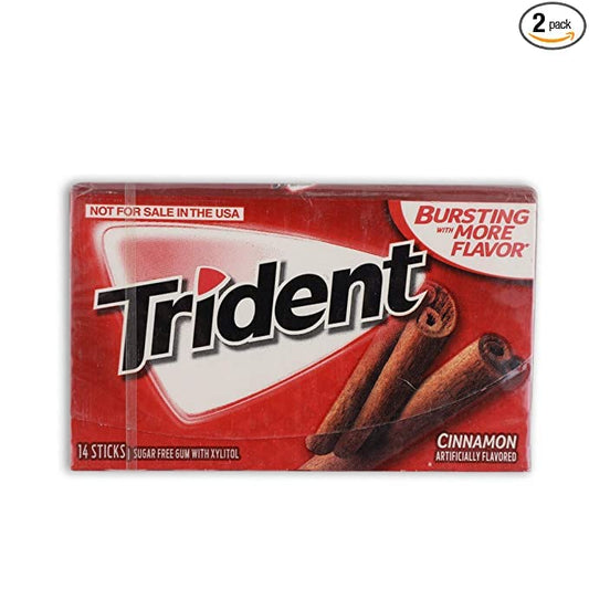 Trident Sugar Free Gum, Cinnamon, 2 x 26.6 GMS