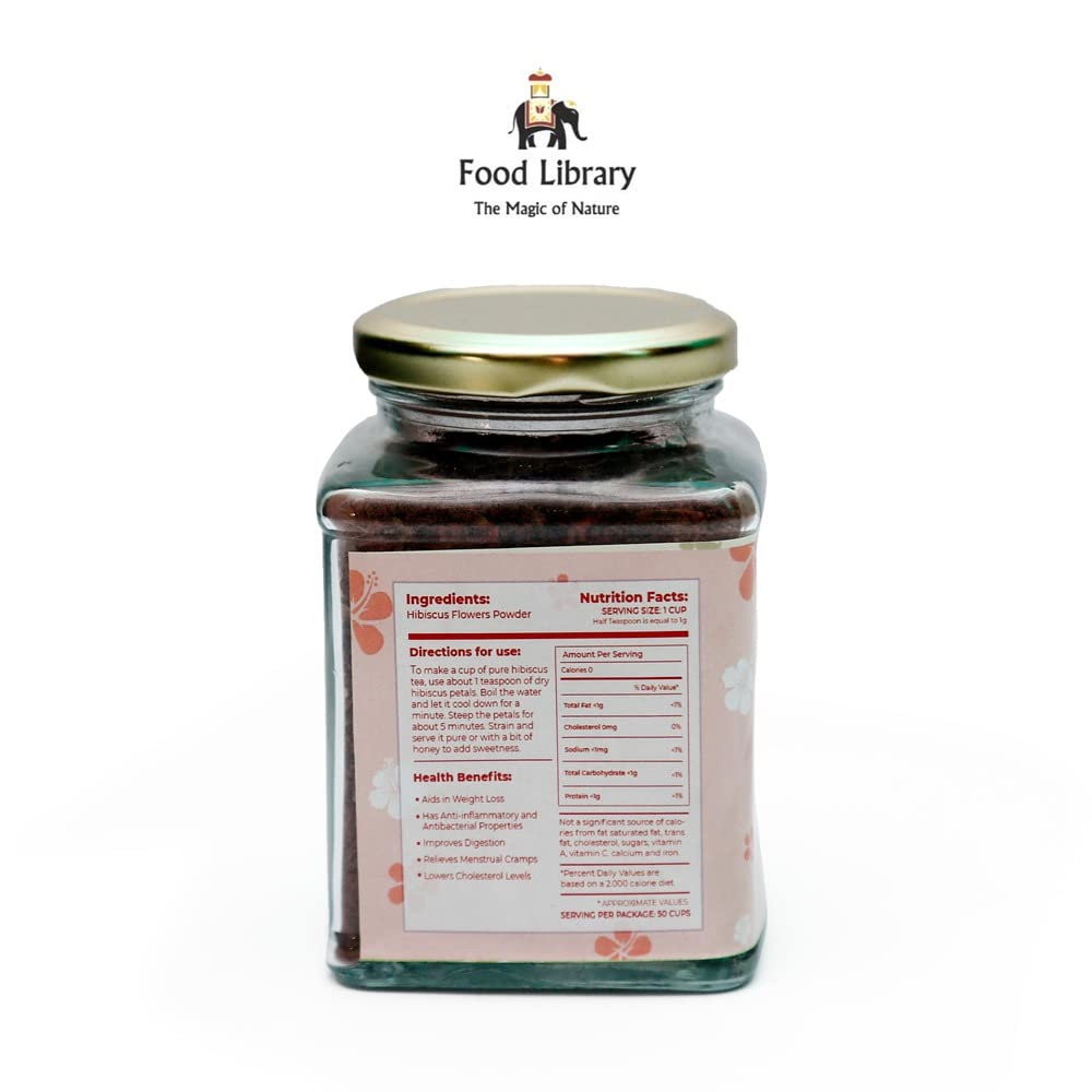 Food Library The Magic of Nature Dried Hibiscus Flower Tea, 100g