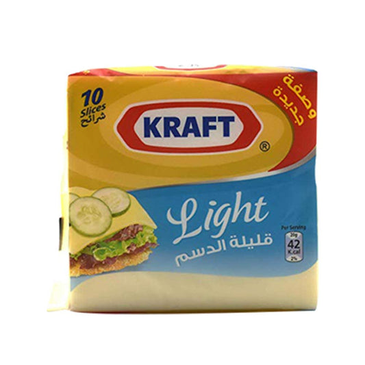 Kraft Light Cheese Slices, 10 Slices, 2 x 200 g