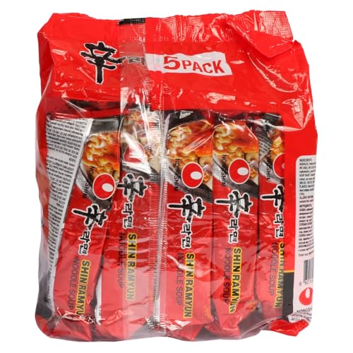 Nongshim Shin Ramyun Korean Style Spicy Noodle Soup Instant Noodles, 21.16 oz ℮ 600 g