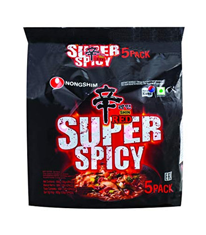 Nongshim Shin Red Super Spicy Instant Noodle, 21.16 oz / 600 grams