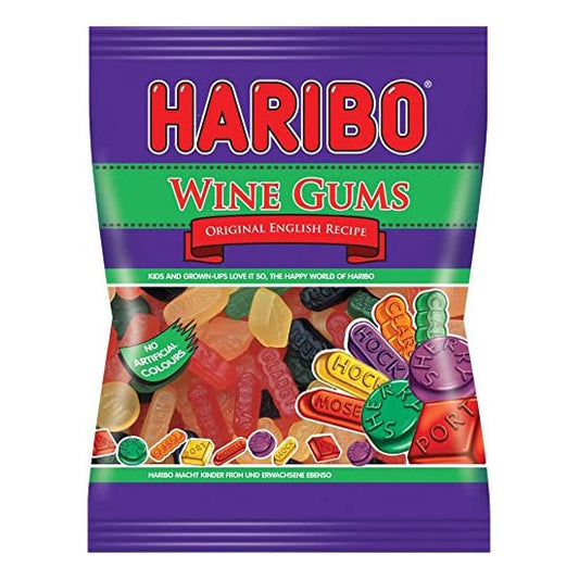 HARIBO Wine Gums Share Size, Dark Red, Raspberry, 160 g