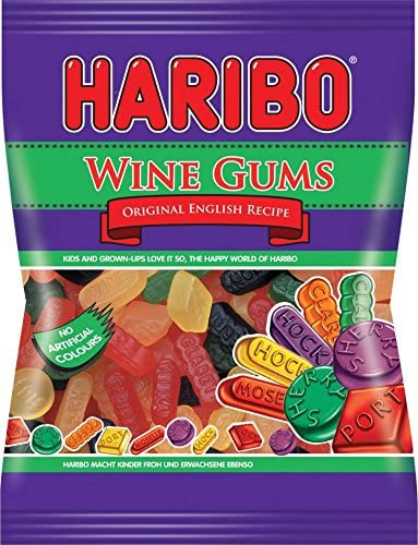 HARIBO Wine Gums Share Size, Dark Red, Raspberry, 160 g