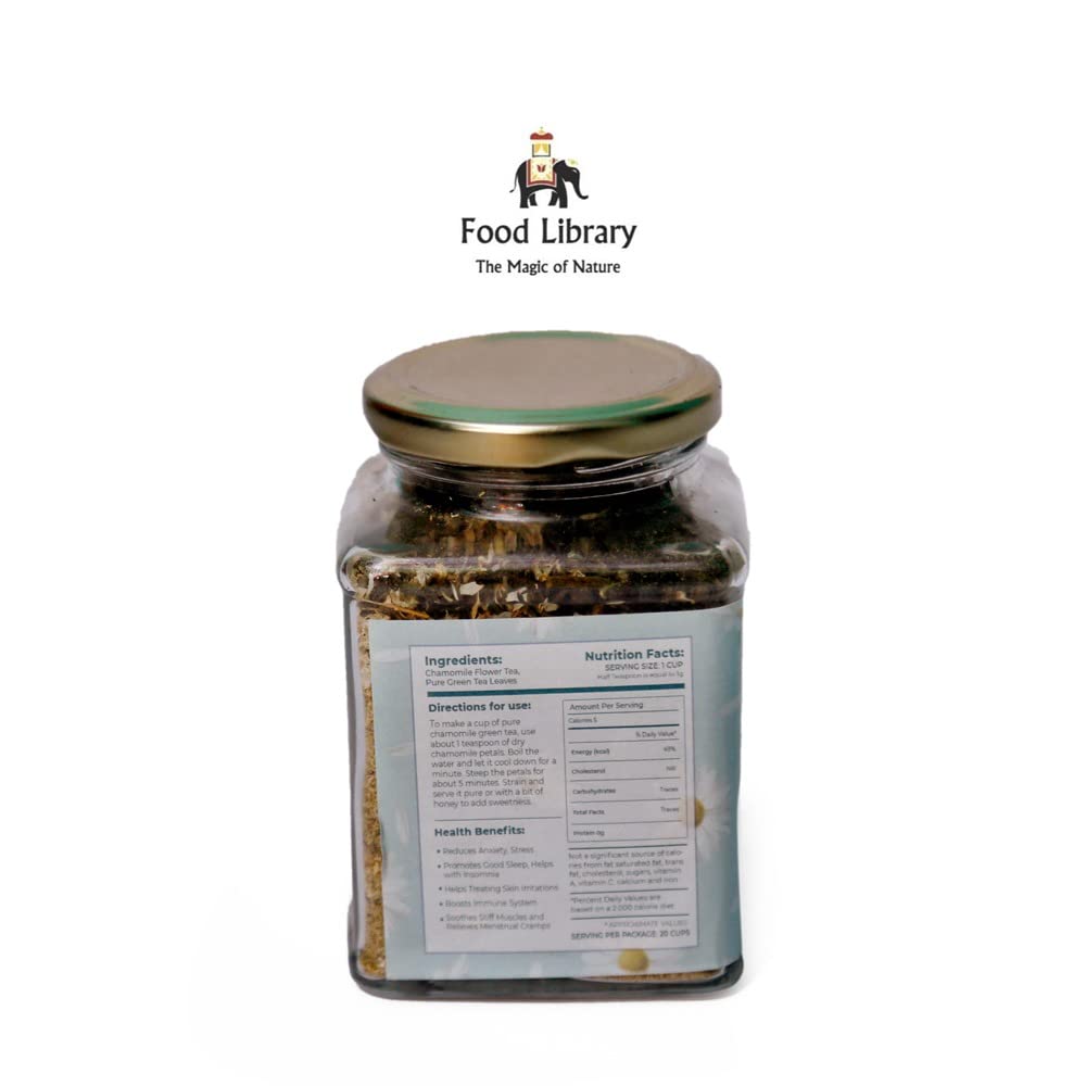 Food Library The Magic of Nature Chamomile Green Tea, 40g