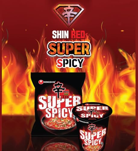 Nongshim Shin Red Super Spicy Instant Noodle, 21.16 oz / 600 grams