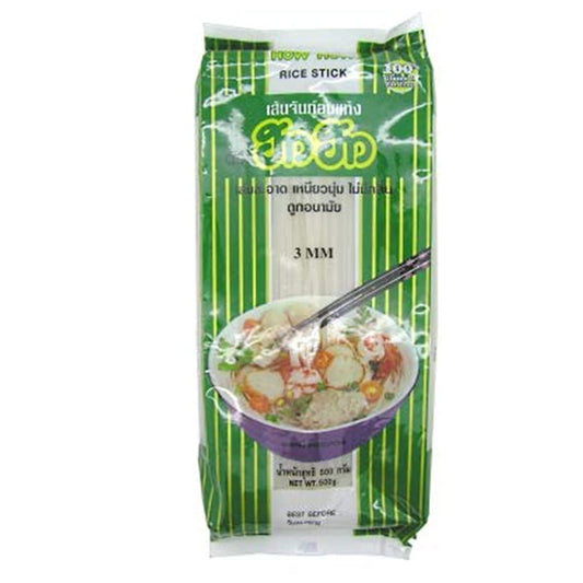 How How 3MM Rice Stick Noodles, 17.64 oz ℮ 500g, 2 Pack