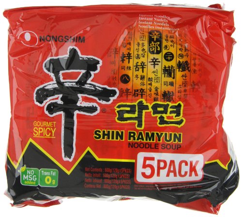 Nongshim Shin Ramyun Korean Style Spicy Noodle Soup Instant Noodles, 21.16 oz ℮ 600 g