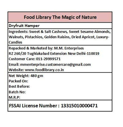 Food Library The Magic of Nature Diwali Exclusive Dry Fruits Gift Hamper (Assorted Dry Fruits)