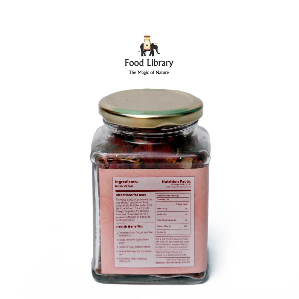 Food Library The Magic of Nature Sun Dried Rose Tea (Petals), 30g