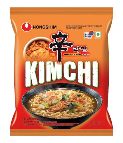 Nongshim Vegan Shin Ramyun Kimchi Instant Noodle, 5 Pack, 21.16 oz ℮ 600 g