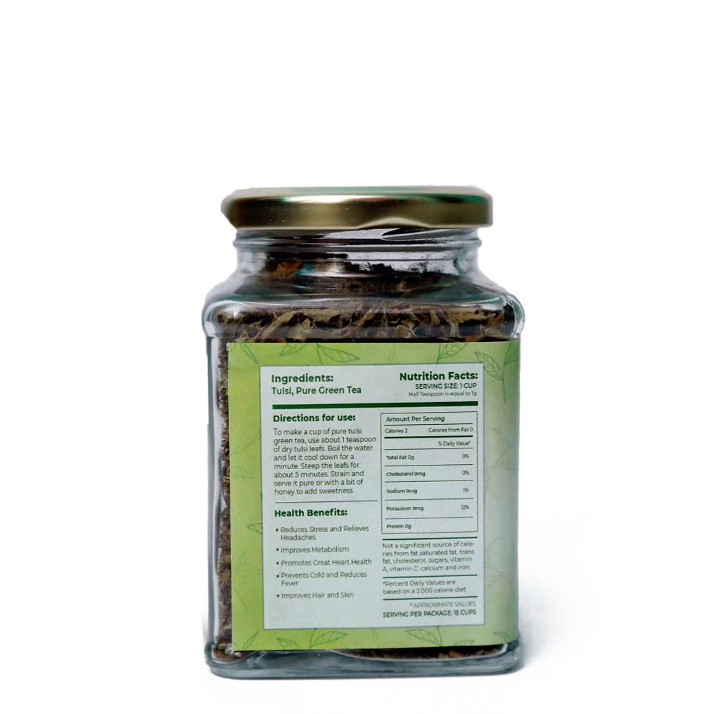 Food Library The Magic of Nature Herbal Tulsi Green Tea, 30g
