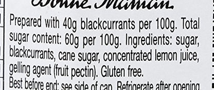 Bonne Maman Blackcurrant Conserve, Marmalade Fruit Jam, 13 oz ℮ 370 g