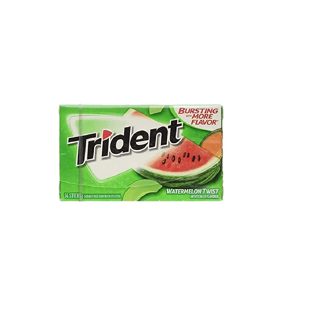 Trident Sugarfree Gum with Watermelon Twist, 2 x 60 g
