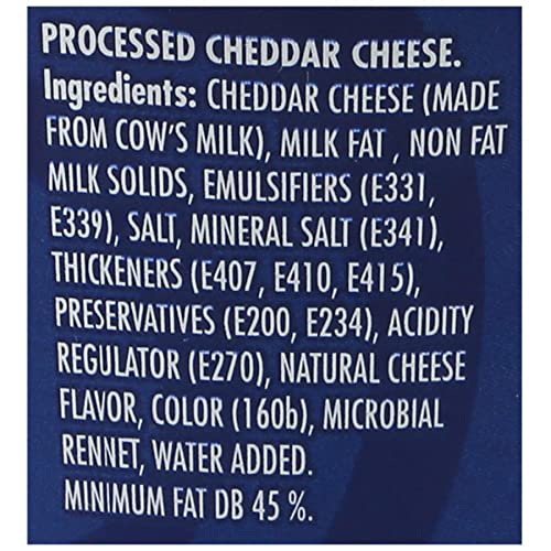 Kraft Cheddar Cheese, 4 x 190 g