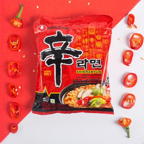 Nongshim Shin Ramyun Korean Style Spicy Noodle Soup Instant Noodles, 21.16 oz ℮ 600 g
