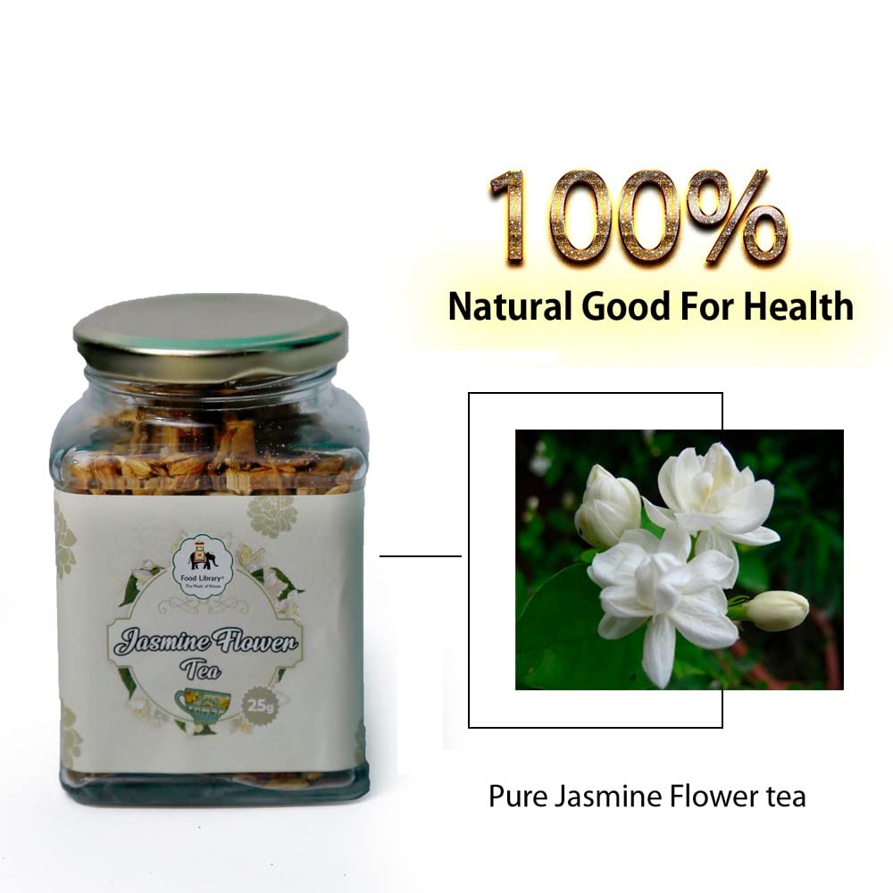 Food Library The Magic of Nature Pure Jasmine Flower Tea, 25g