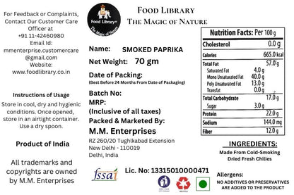 Food Library The Magic of Nature Spanish Smoked Paprika, 70g