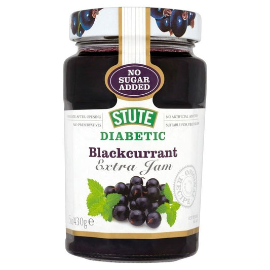 Stute No Sugar Added Diabetic Blackcurrant Extra Jam, 15.17 oz ℮ 430 g