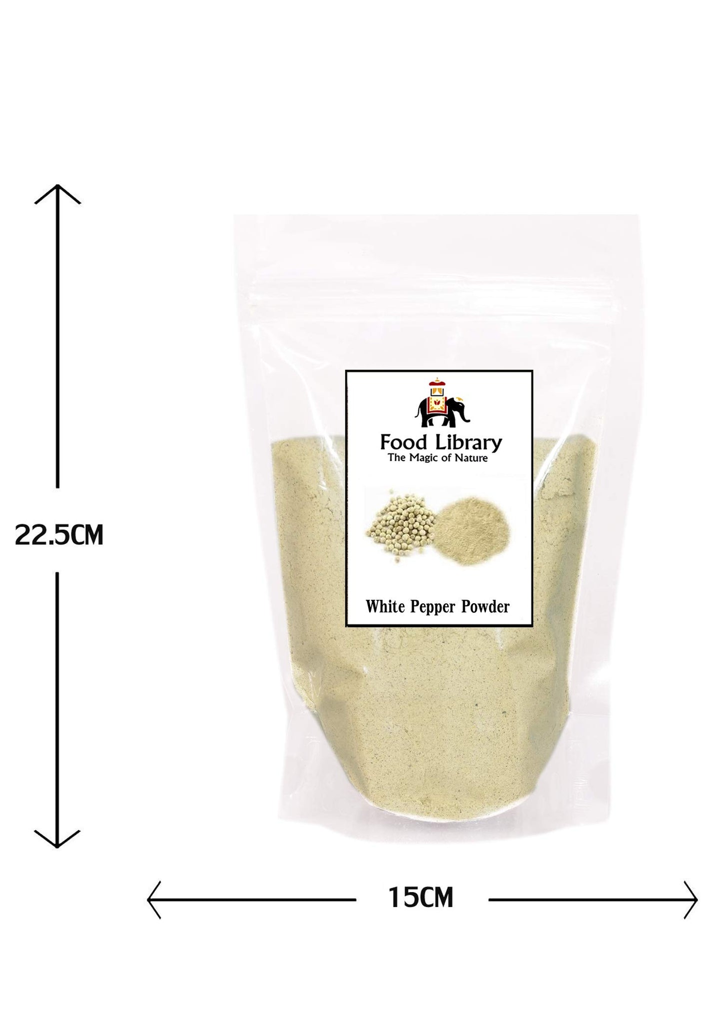 Food Library The Magic Of Nature Authentic Exotic Aromatic Flavourful Indian Spices. (200 gm, White Pepper Powder)