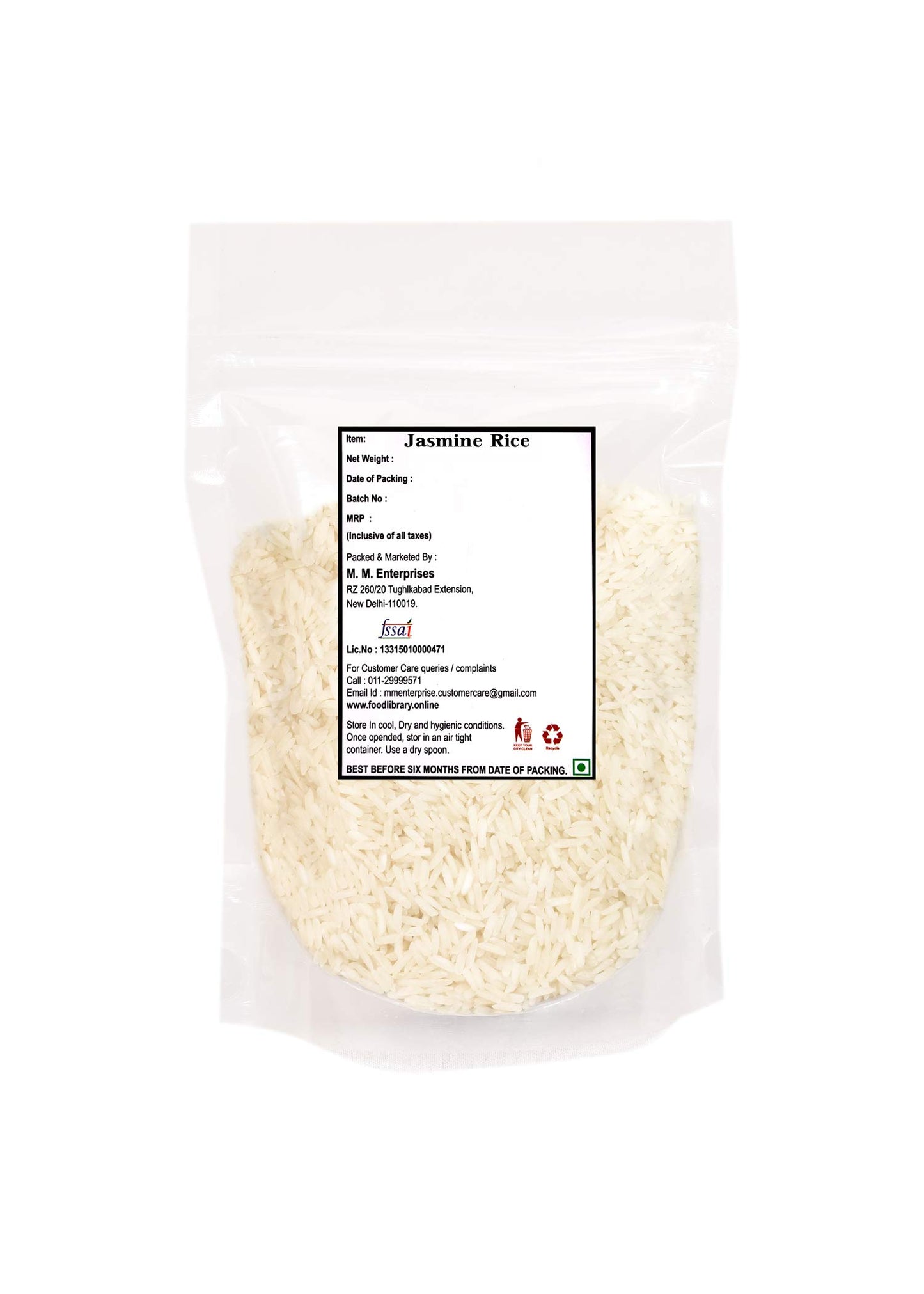 Food Library The Magic Of Nature Fragrant Jasmine Rice - Aromatic Elegance for Exquisite Meals 400gm