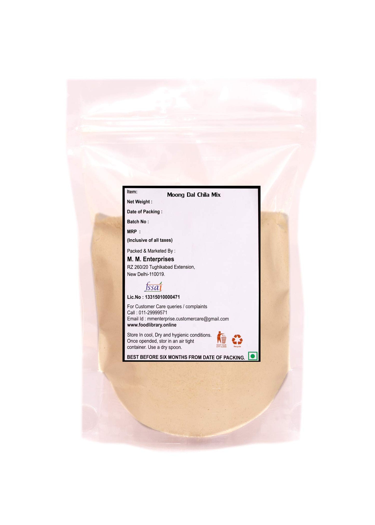 Food Library The Magic of Nature Instant Moong Dal Chilla Mix, 400g