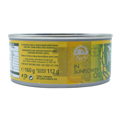 John West Tuna Chunks in Sunflower Oil (160 gm Each Pack of 3)