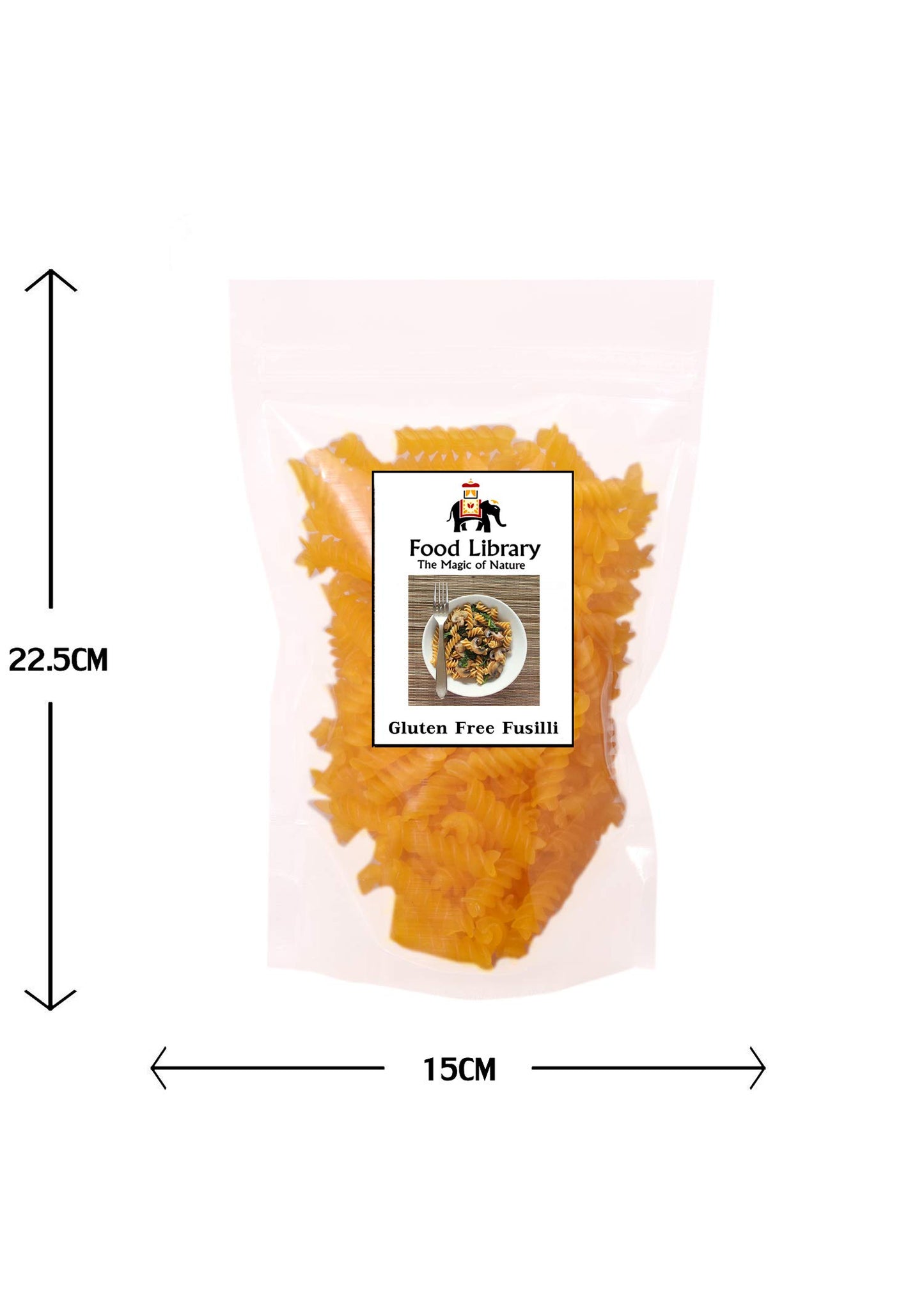 Food Library The Magic of Nature Gluten Free Pasta, 400gm. (400gm, Fusilli (Spiral))